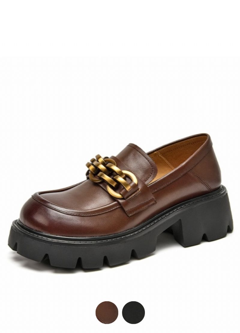 Rubby Dames Ronde Neus Platform Loafer