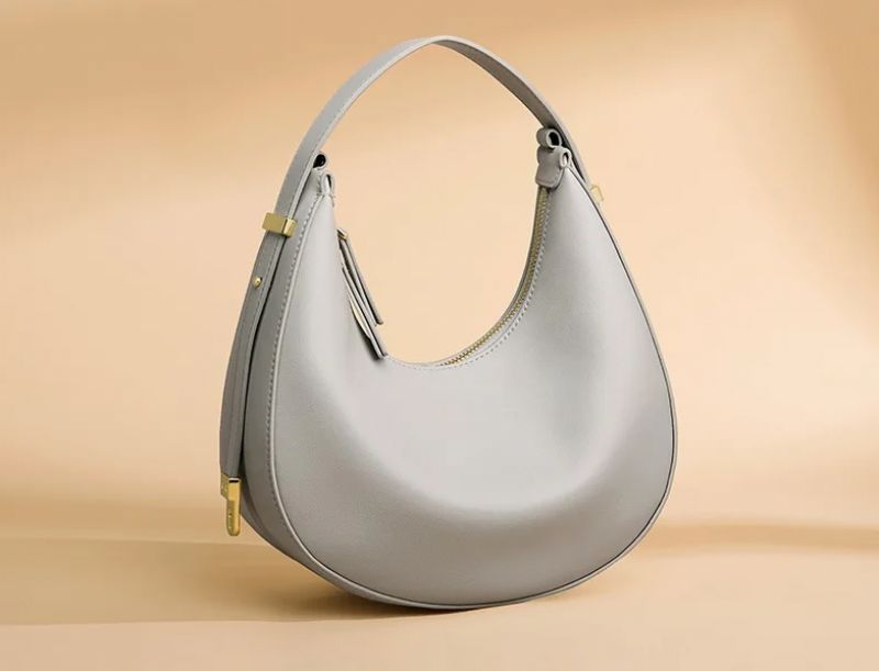 Rubby Luxe Handtas Voor Dames Van Echt Leer - Grijs