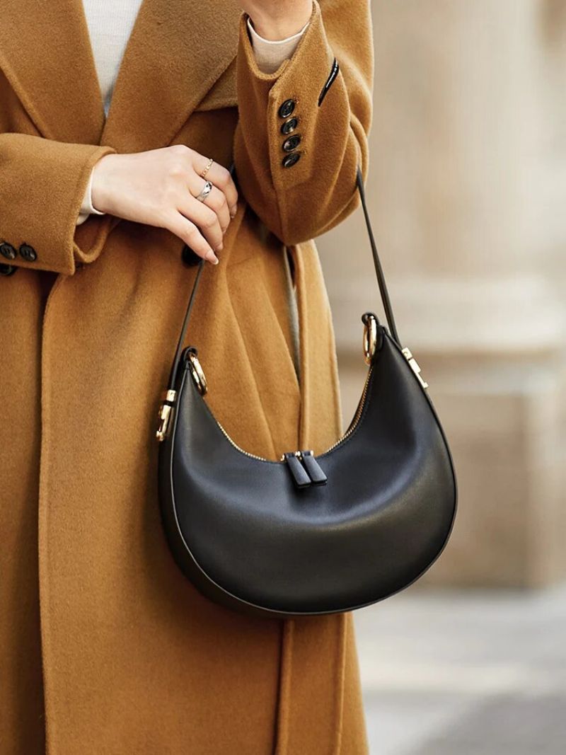 Rubby Luxe Handtas Voor Dames Van Echt Leer - Grijs