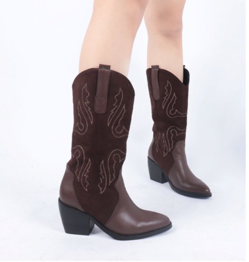 Rubio Boots Halfhoge Kuit - Bruin