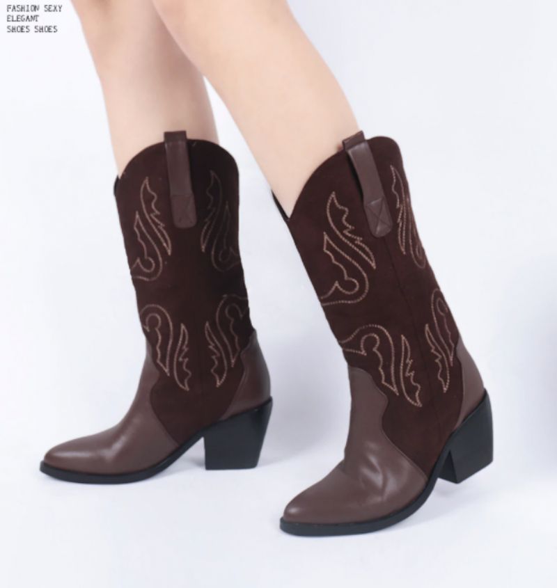 Rubio Boots Halfhoge Kuit - Bruin