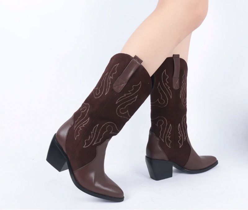 Rubio Boots Halfhoge Kuit - Bruin