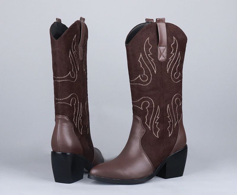 Rubio Boots Halfhoge Kuit - Bruin