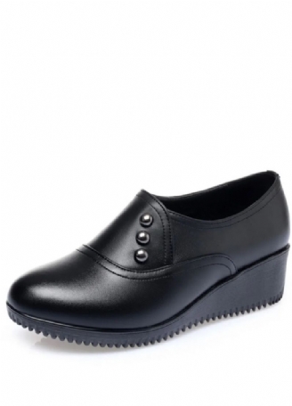 Ruby Dames Leren Casual Platform Schoenen