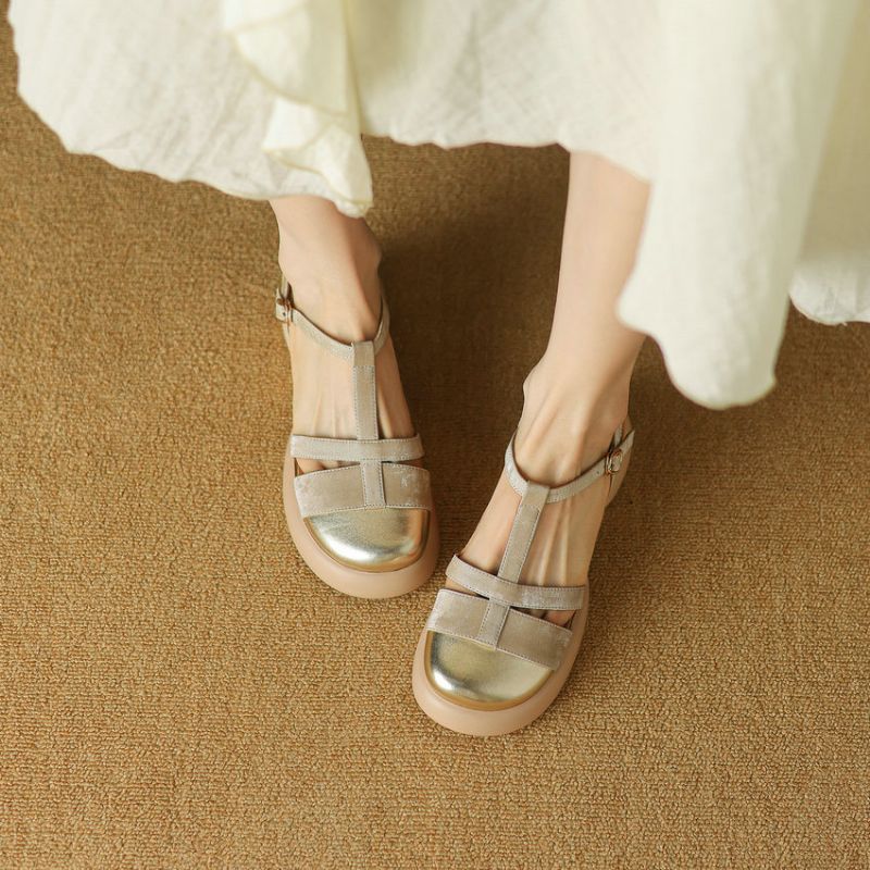Ruby Dames Leren Sandalen - Groen