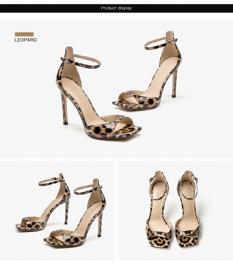 Rudy Dames Elegante Hoge Hak Sandalen - Bruin