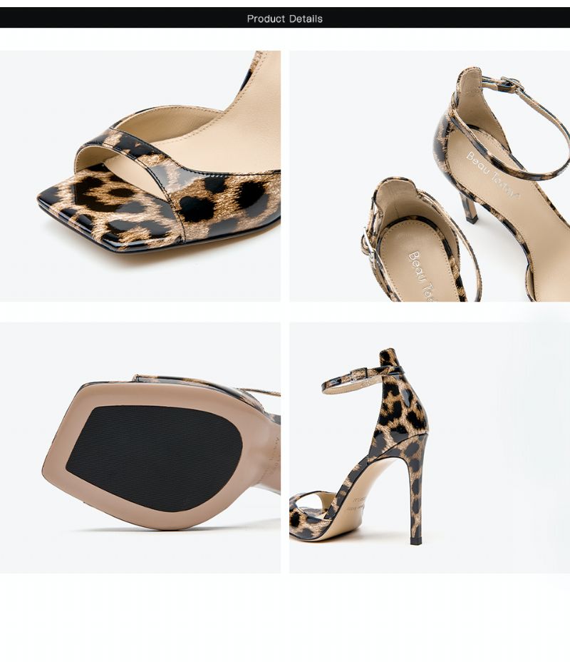 Rudy Dames Elegante Hoge Hak Sandalen - Bruin