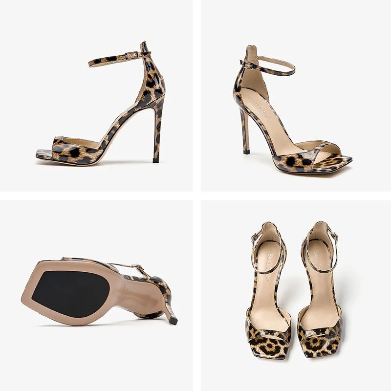 Rudy Dames Elegante Hoge Hak Sandalen - Bruin
