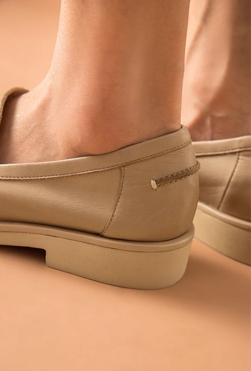 Rufino Dames Hoogwaardige Loafer Schoenen - Abrikoos