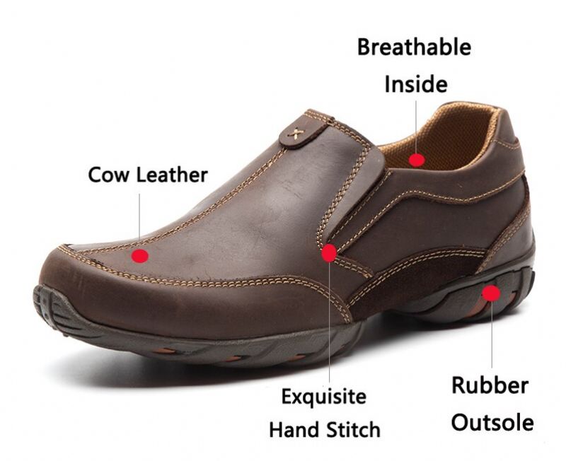 Ruganis Heren Loafer Schoenen - Bruin