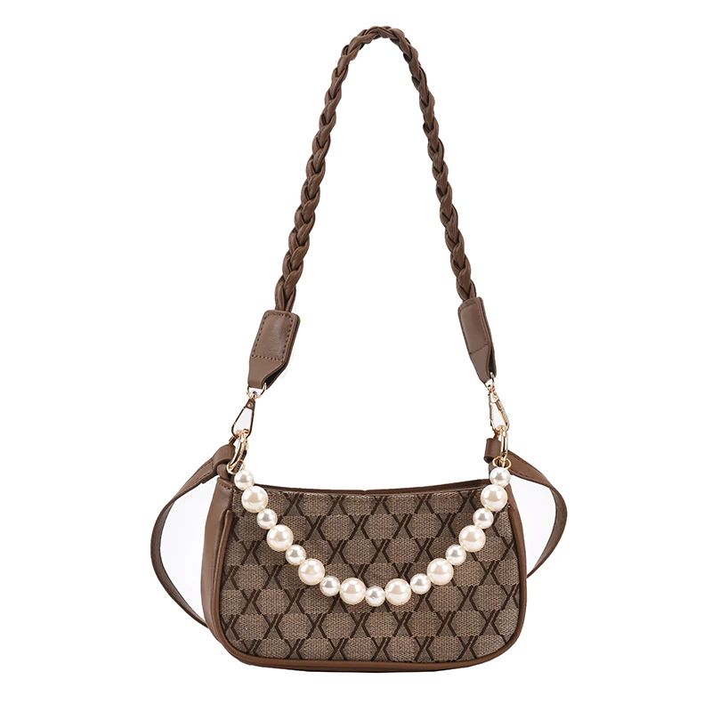 Rumy Dames Leren Crossbody Handtas - Bruin