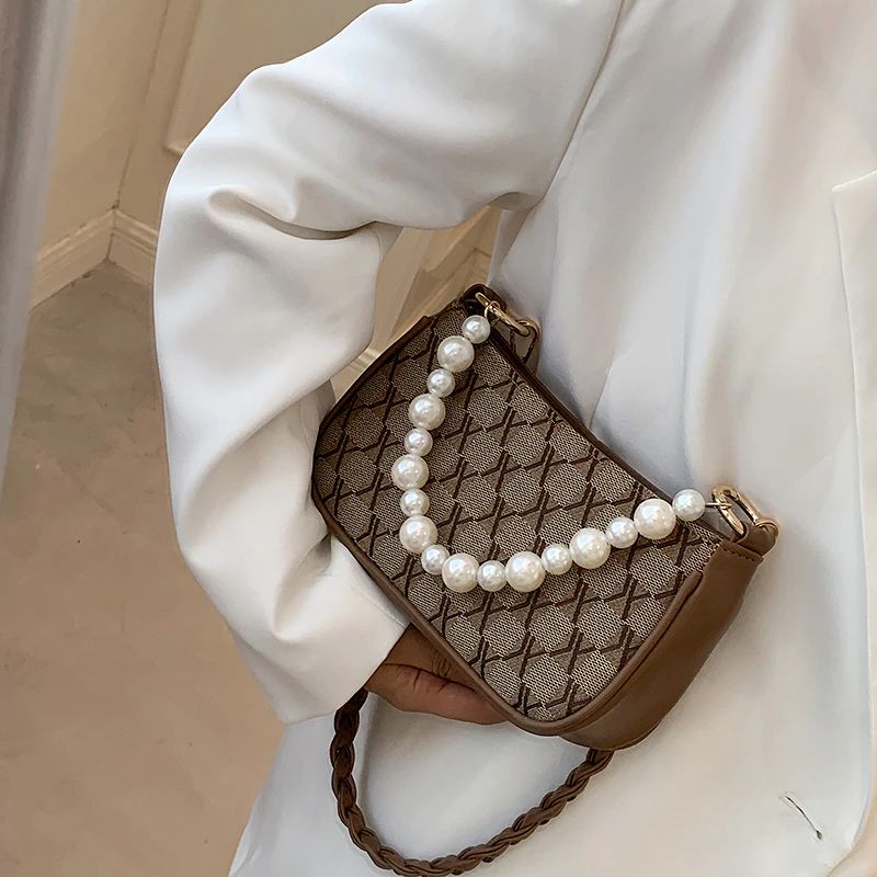 Rumy Dames Leren Crossbody Handtas - Bruin