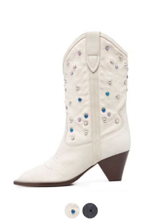 Russo Dames Mode Rivets Mid-calf Laarzen