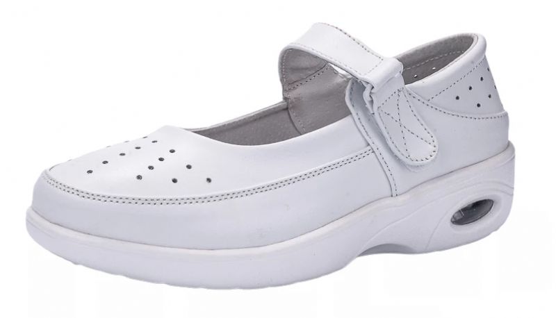 Ruth Dames Ademend Platform Verpleegster Schoenen - Wit Hol