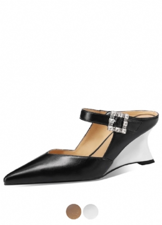 Ruth Dames Puntige Teen Wedge Muiltjes