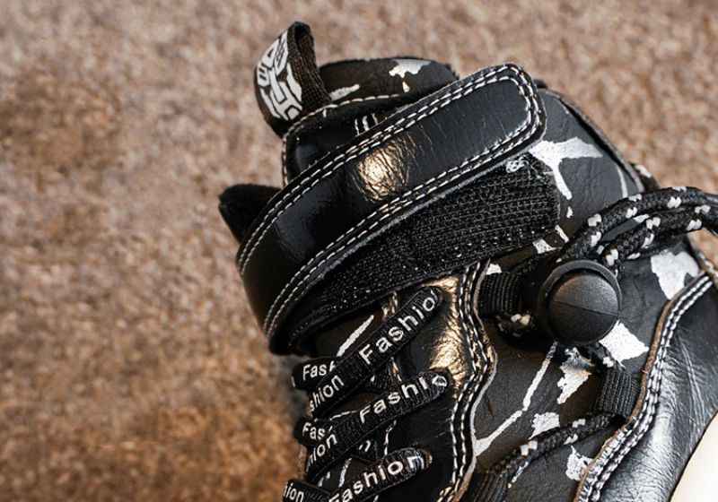 Ruzzo Jongens Snowboot - Zwart Bont