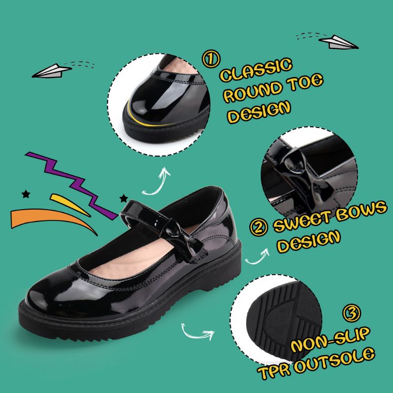 Sabrina Meisjes Platte Schoenen - Zwart