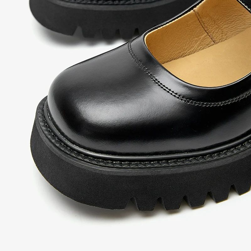 Sahenz Dames Platform Schoenen - Zwart
