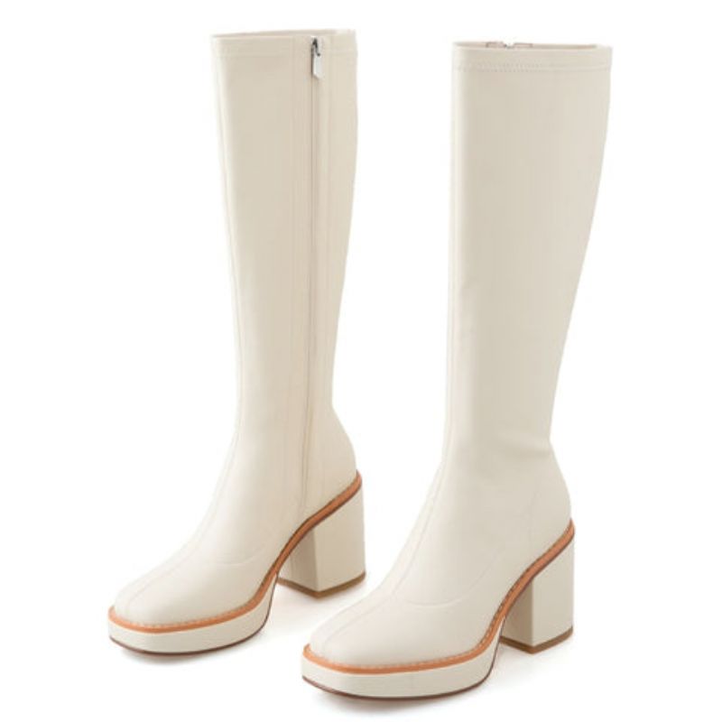 Sally Dames Laarzen - Beige stof