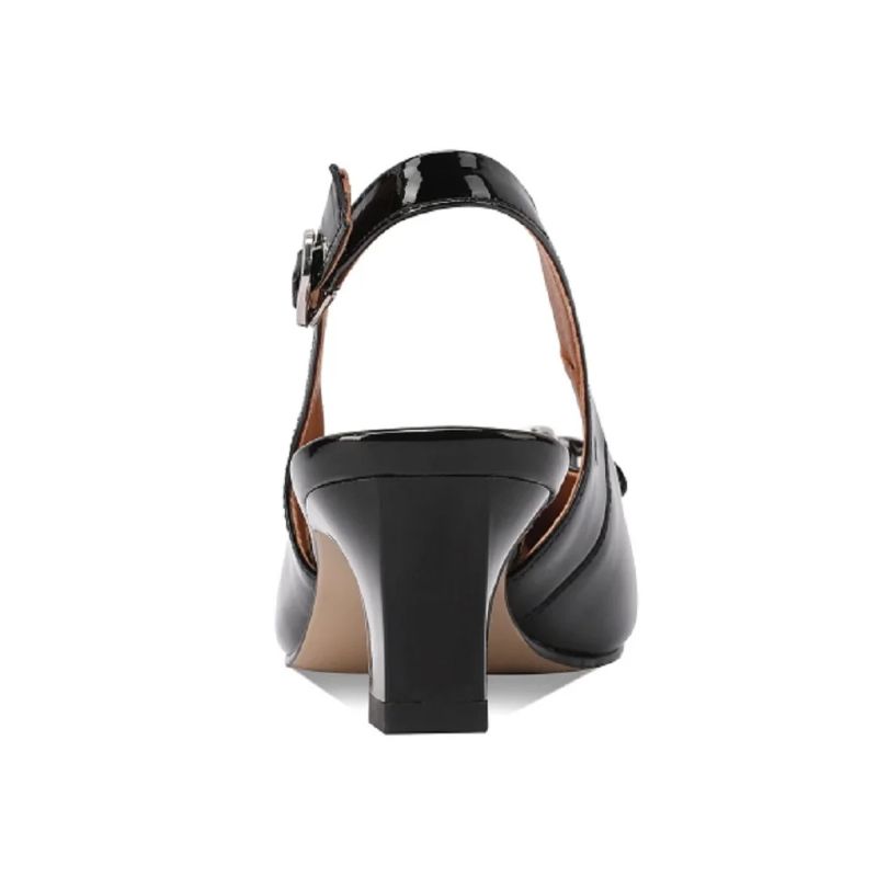 Salma Dames Hoge Hakken Vierkante Teen Dress Sandalen - Zwart