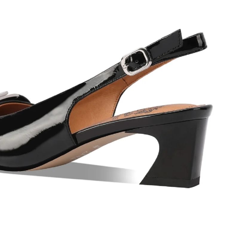 Salma Dames Hoge Hakken Vierkante Teen Dress Sandalen - Zwart