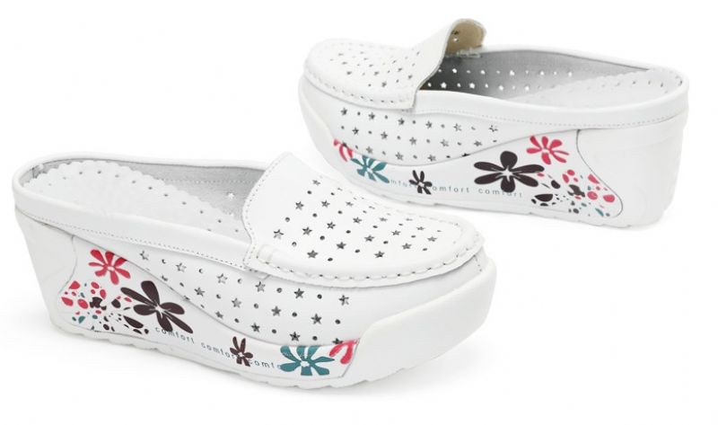 Salome Dames Zomer Clogs Met Platform Schoenen - Wit