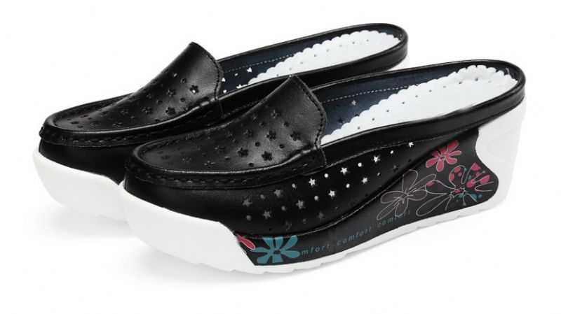 Salome Dames Zomer Clogs Met Platform Schoenen - Wit