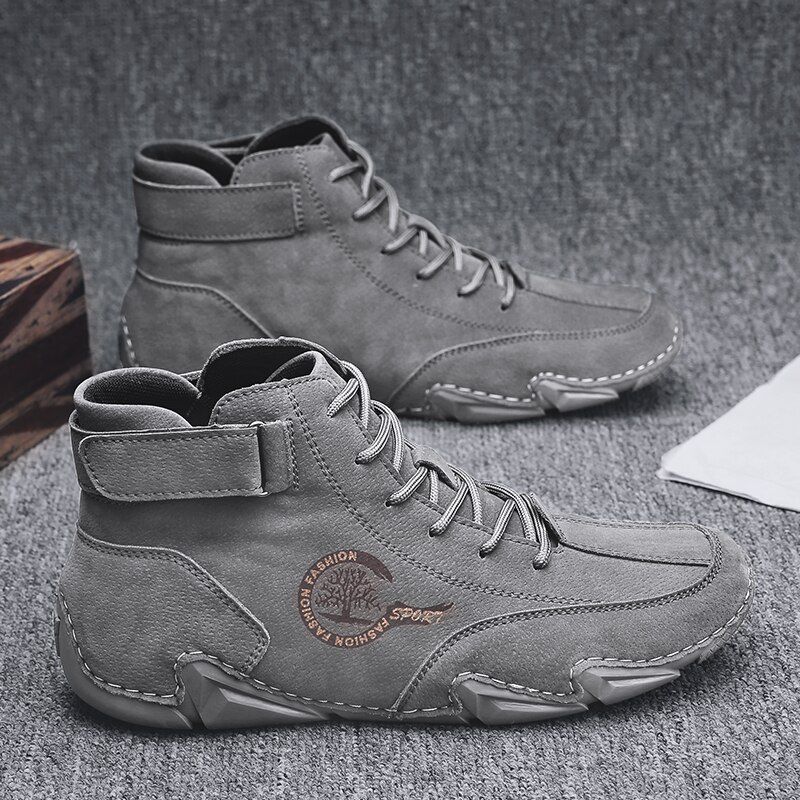 Salvio Heren Klassieke Sneaker - Grijs