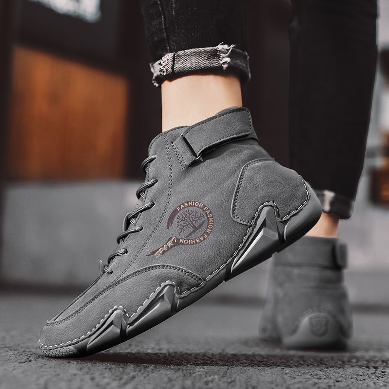 Salvio Heren Klassieke Sneaker - Grijs