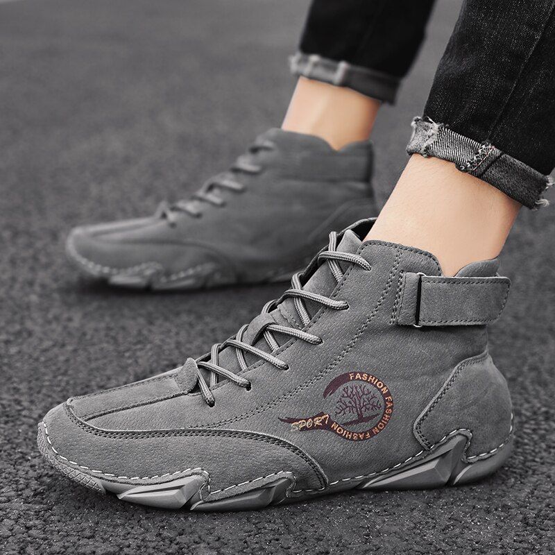 Salvio Heren Klassieke Sneaker - Grijs