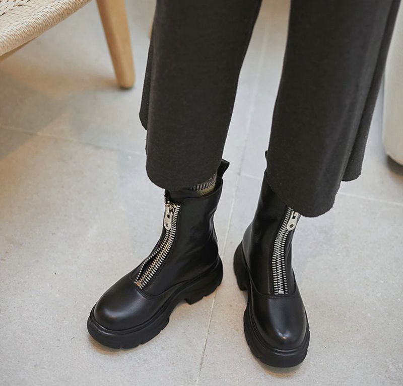 Samay Boots Enkelhoogte - Abrikoos Synthetische voering