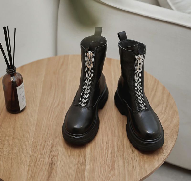 Samay Boots Enkelhoogte - Abrikoos Synthetische voering