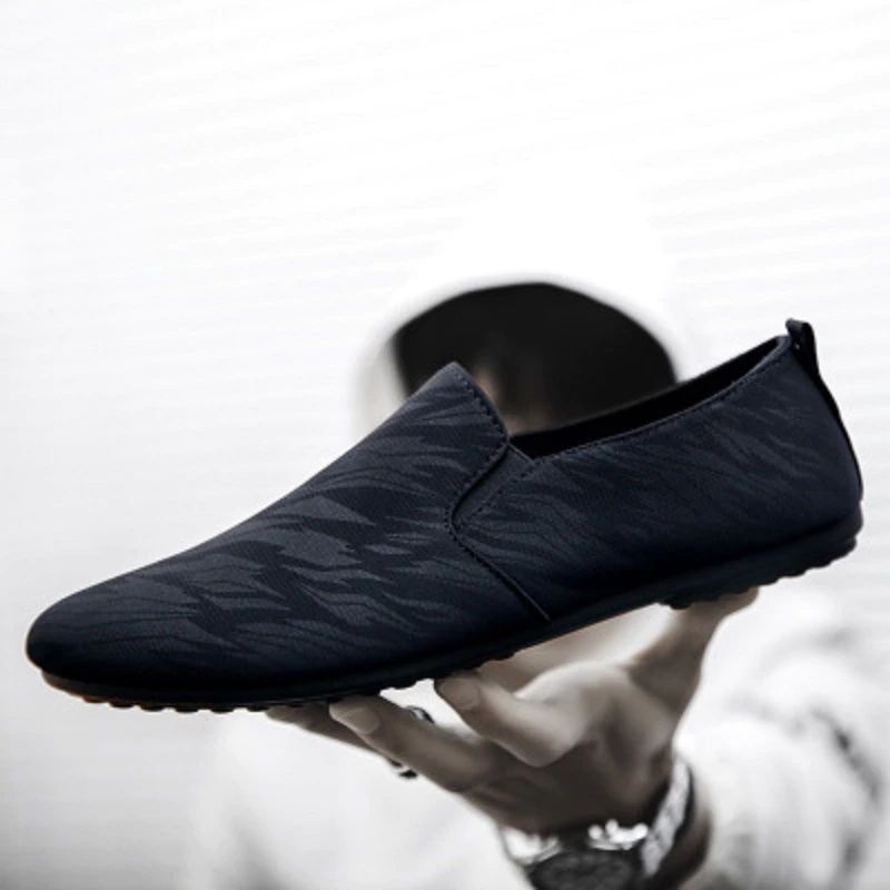 Santen Heren Loafers Casual Schoenen - Zwart