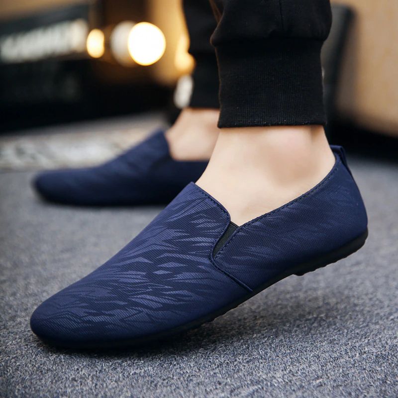 Santen Heren Loafers Casual Schoenen - Zwart