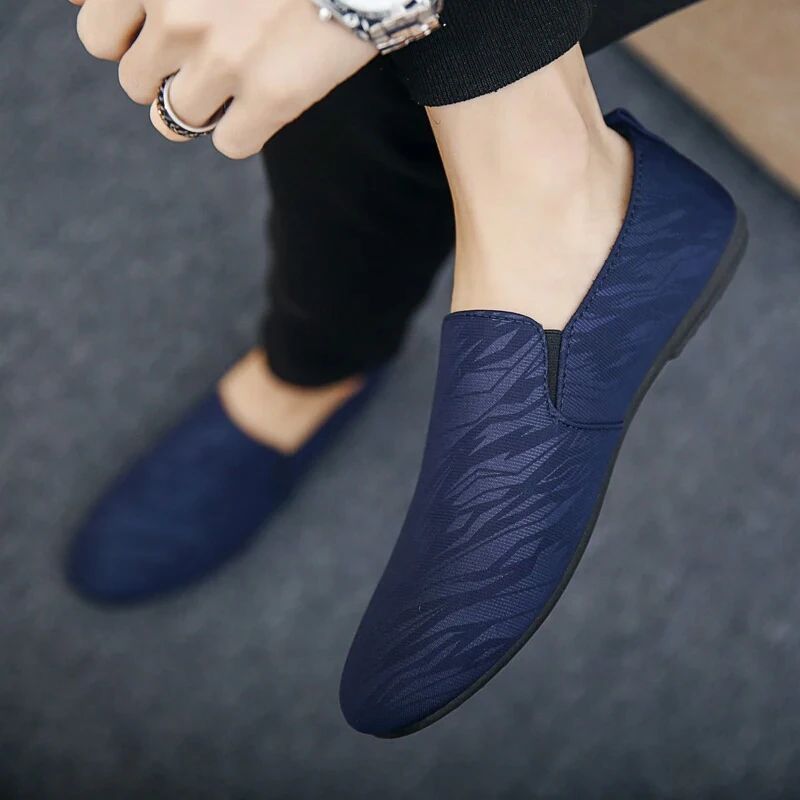 Santen Heren Loafers Casual Schoenen - Zwart