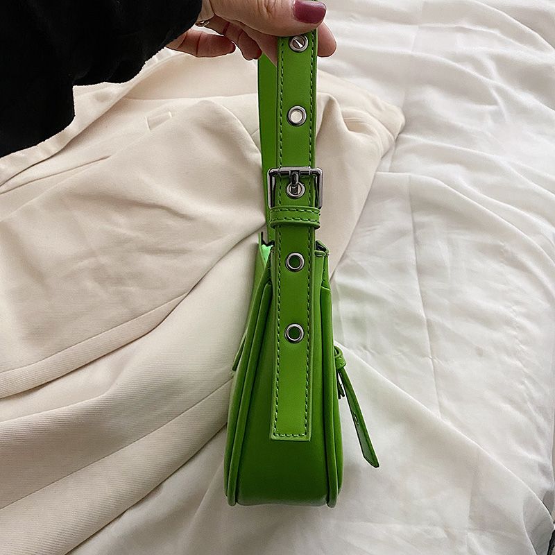 Santis Dames Kleine Leren Crossbody Handtas - Groen