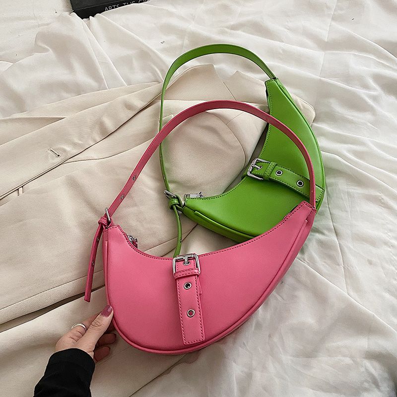 Santis Dames Kleine Leren Crossbody Handtas - Groen