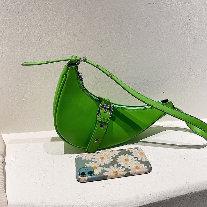 Santis Dames Kleine Leren Crossbody Handtas - Groen
