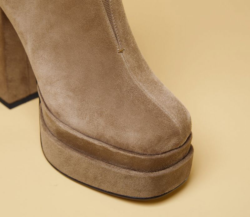 Saola Dames Laarzen - Zwart kort pluche