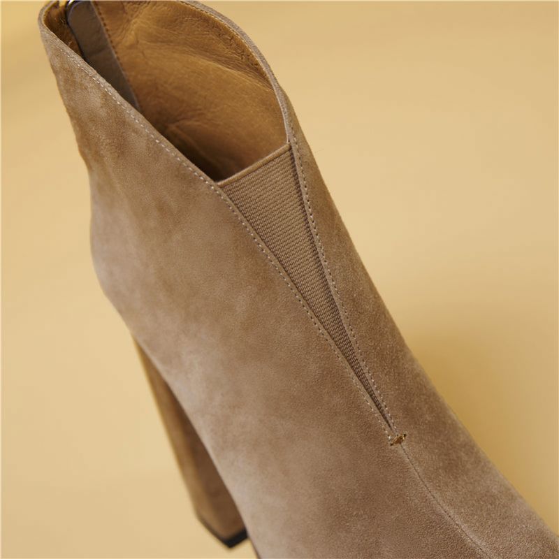 Saola Dames Laarzen - Zwart kort pluche