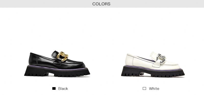 Sarcos Dames Platform Loafers Schoenen - Zwart