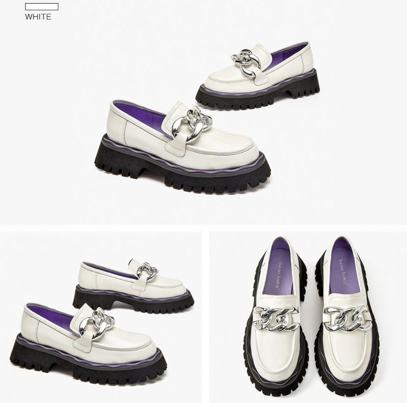 Sarcos Dames Platform Loafers Schoenen - Zwart