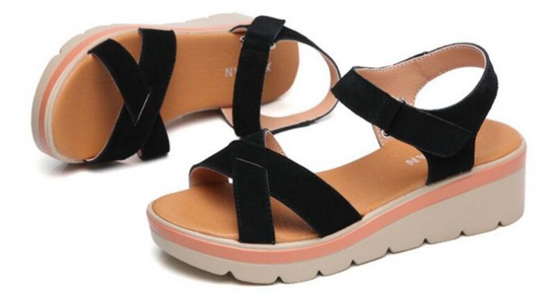 Sasha Dames Wedge Sandaal - Bruin