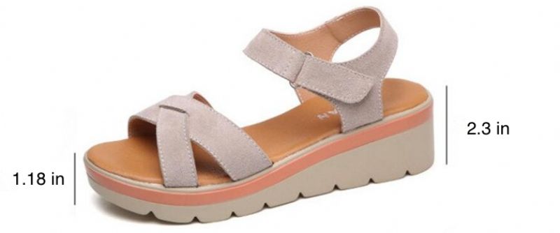 Sasha Dames Wedge Sandaal - Bruin
