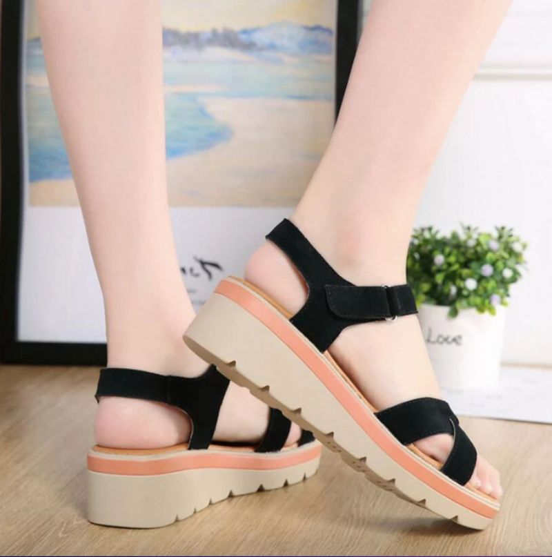 Sasha Dames Wedge Sandaal - Bruin