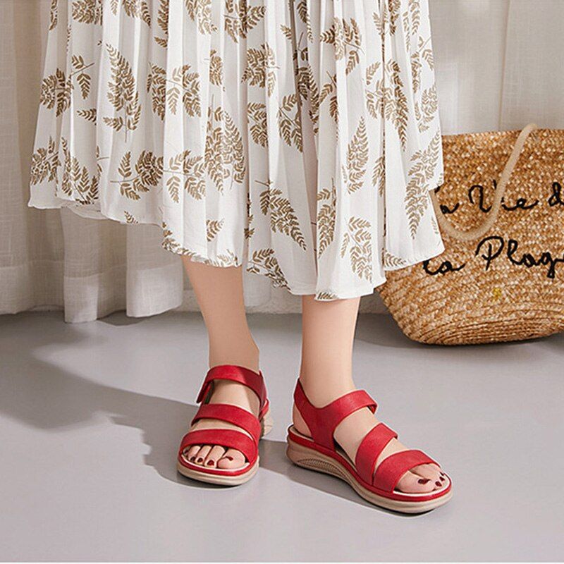 Saula Dames Comfortabele Sandaal - Rood