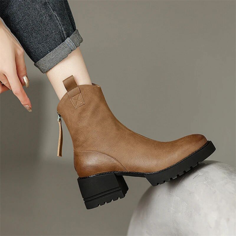 Sayuri Dames Western Short Winter Boots - Zwart