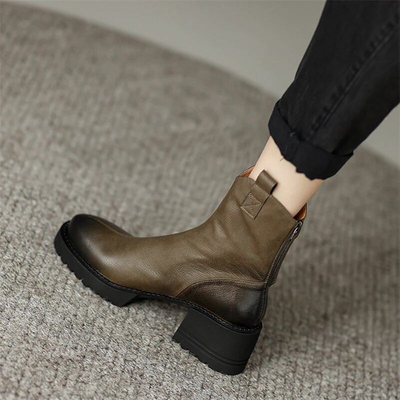 Sayuri Dames Western Short Winter Boots - Zwart