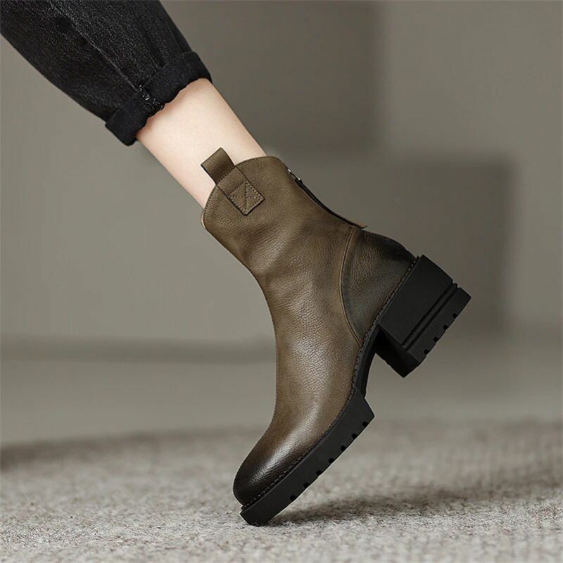 Sayuri Dames Western Short Winter Boots - Zwart