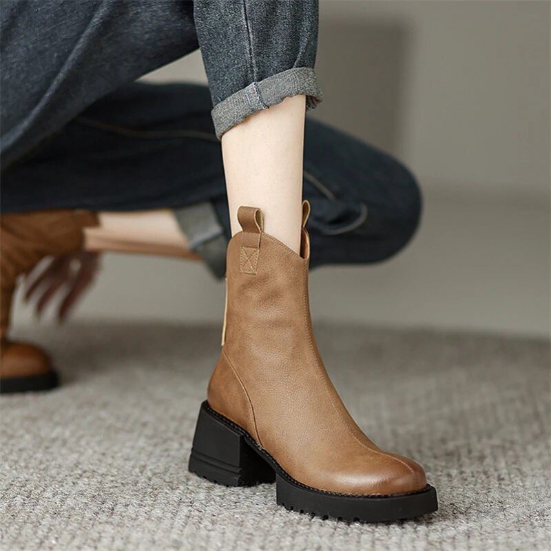 Sayuri Dames Western Short Winter Boots - Zwart